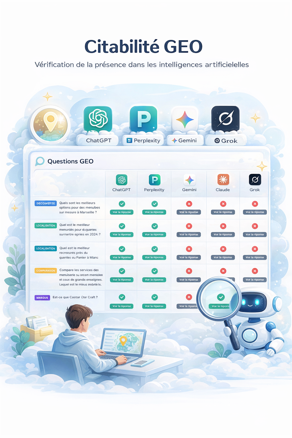 Analyse GEO - Visibilité dans les IA